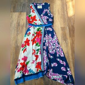 Maeve Floral Maxi Dress in Navy, White, Red, Pink